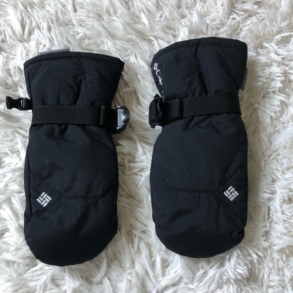 Kids Columbia Black Insulated Snow Mittens-Youth small - Picture 1 of 5